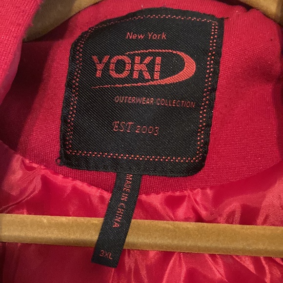 Red double breasted jacket coat New York Yoki - Picture 2 of 5
